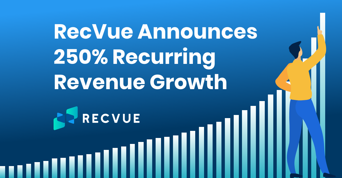 Leading Enterprise Monetization Platform Provider RecVue Announces 250% Recurring Revenue Growth